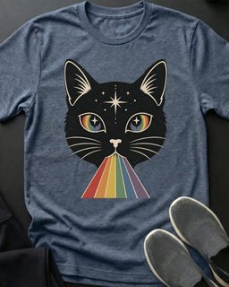 Rainbow Meow Tee Gift For Cat Lover