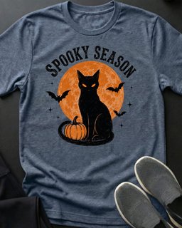 Spooky Season Tee Gift For Cat Lover
