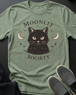 Moonlit Tee Gift For Cat Lover