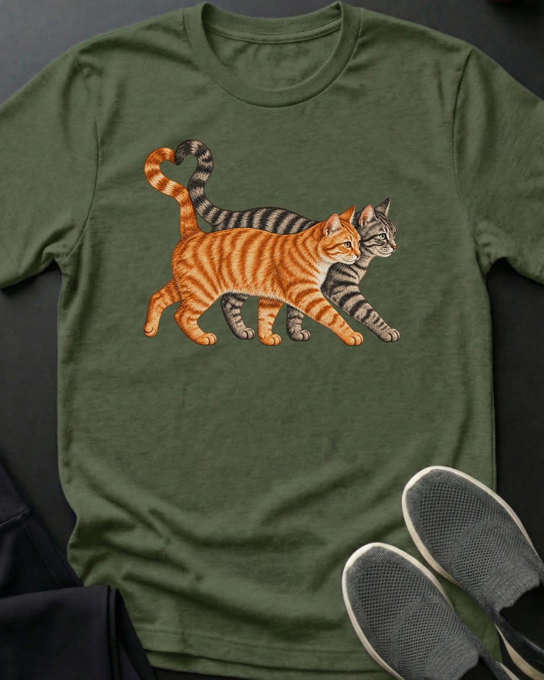 Orange And Grey True Love Tee Gift For Cat Lover