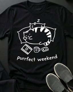 Purrfect Weekend Tee Gift For Cat Lover