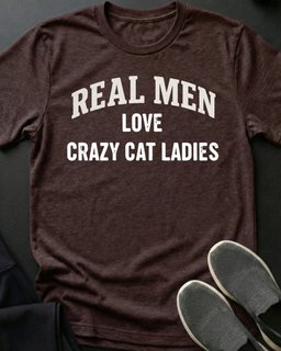 Real Men Tee Gift For Cat Lover