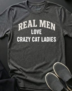 Real Men Tee Gift For Cat Lover