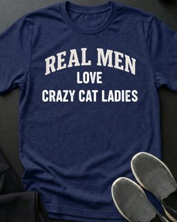 Real Men Tee Gift For Cat Lover