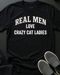 Real Men Tee Gift For Cat Lover