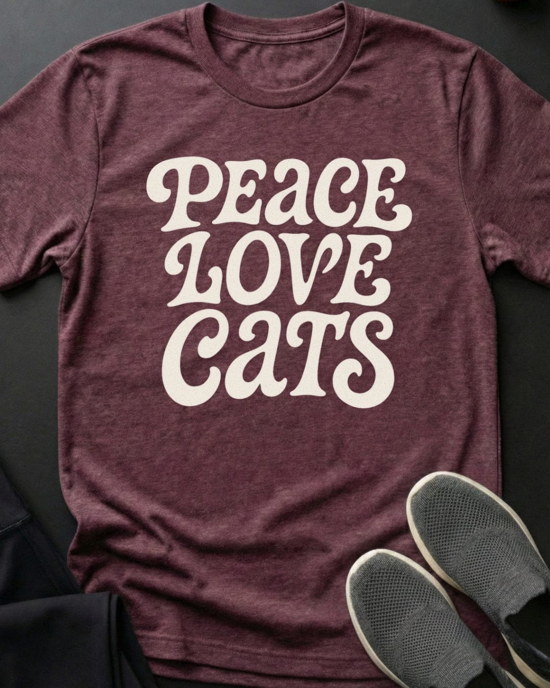 Peace Love Cats Tee Gift For Cat Lover
