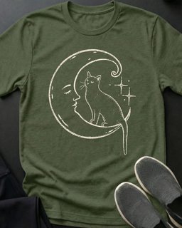 Moonlight Nuzzle Tee Gift For Cat Lover