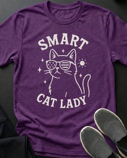Smart Cat Lady Ii Tee Gift For Cat Lover
