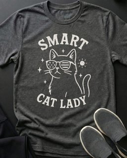 Smart Cat Lady Ii Tee Gift For Cat Lover