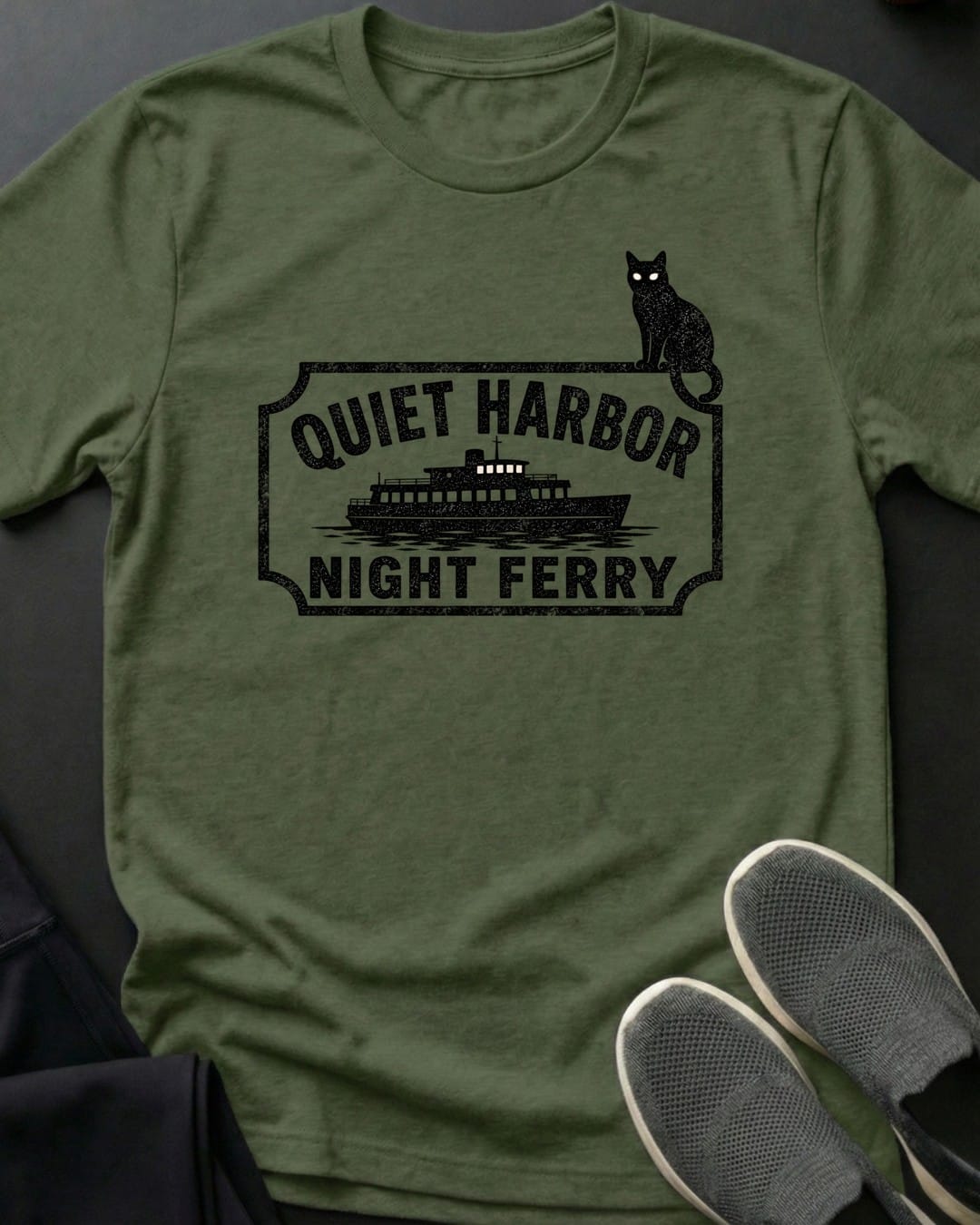 Quiet Harbor Tee Gift For Cat Lover