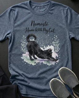 Namaste Home Tee Gift For Cat Lover