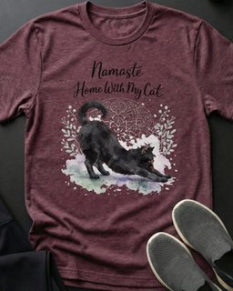 Namaste Home Tee Gift For Cat Lover