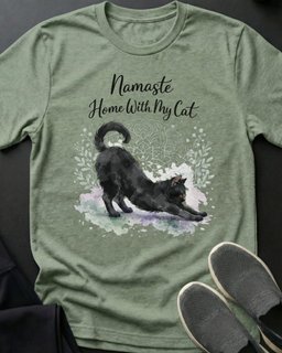 Namaste Home Tee Gift For Cat Lover