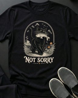 Not Sorry Tee Gift For Cat Lover