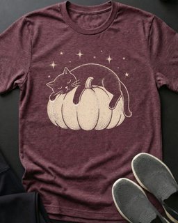 Pumpkin Dreams Tee Gift For Cat Lover