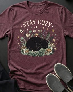 Stay Cozy Tee Gift For Cat Lover