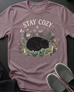 Stay Cozy Tee Gift For Cat Lover