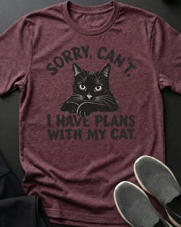 Sorry Cant Tee Gift For Cat Lover