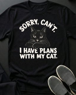 Sorry Cant Tee Gift For Cat Lover