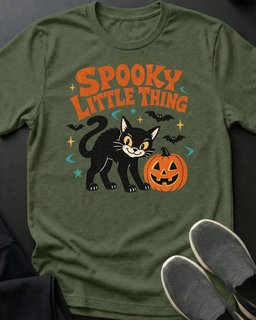 Spooky Little Thing Tee Gift For Cat Lover