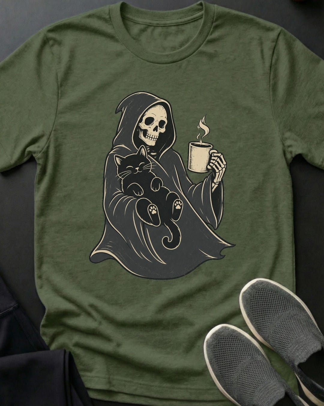 Reapers Brew Tee Gift For Cat Lover