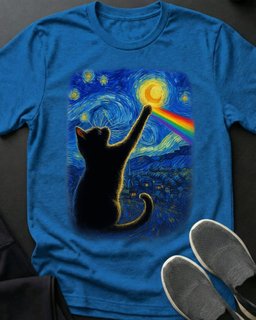 Starry Darkside Tee Gift For Cat Lover