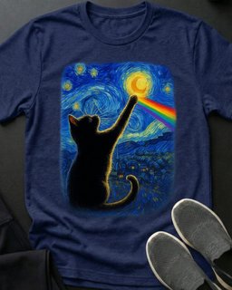 Starry Darkside Tee Gift For Cat Lover