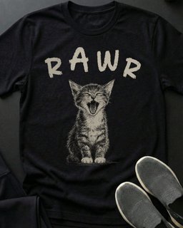 Rawr Tee Gift For Cat Lover