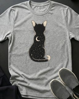 Starry Back Cat Tee Gift For Cat Lover