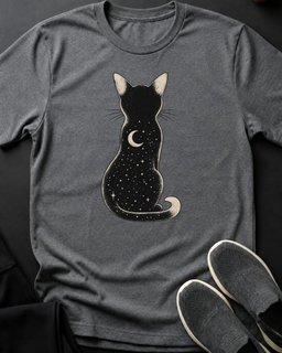 Starry Back Cat Tee Gift For Cat Lover