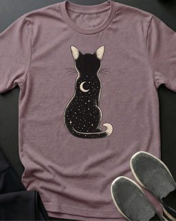 Starry Back Cat Tee Gift For Cat Lover