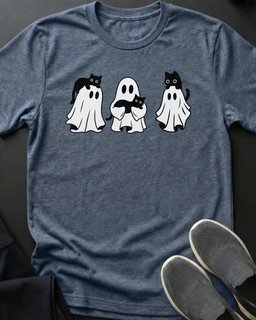 Spooky Crew Tee Gift For Cat Lover