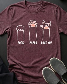 Rock Paper Love Yuz Tee Gift For Cat Lover
