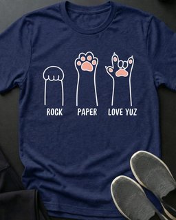 Rock Paper Love Yuz Tee Gift For Cat Lover