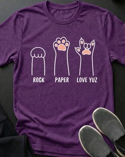 Rock Paper Love Yuz Tee Gift For Cat Lover