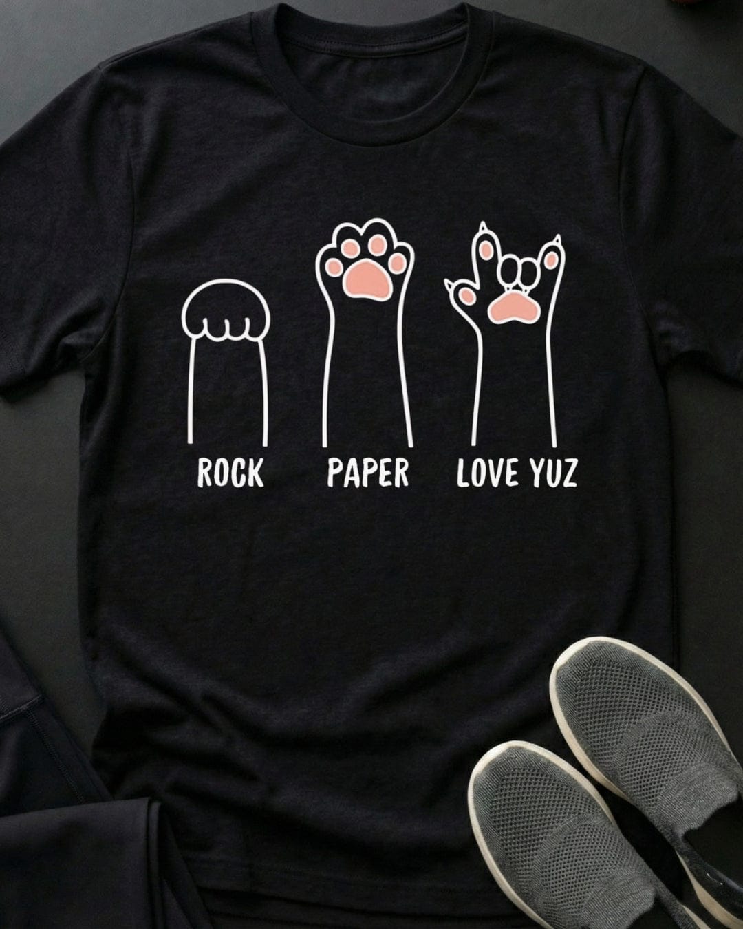 Rock Paper Love Yuz Tee Gift For Cat Lover