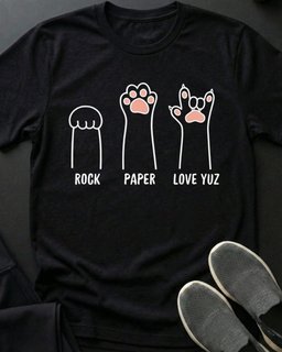 Rock Paper Love Yuz Tee Gift For Cat Lover