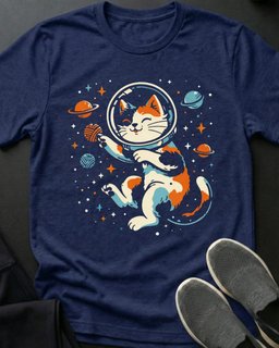 Space Calico Tee Gift For Cat Lover