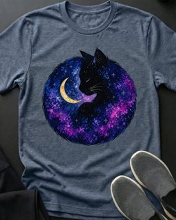 Moon Snuggle Tee Gift For Cat Lover