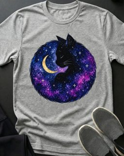 Moon Snuggle Tee Gift For Cat Lover