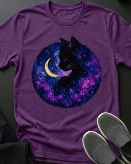 Moon Snuggle Tee Gift For Cat Lover