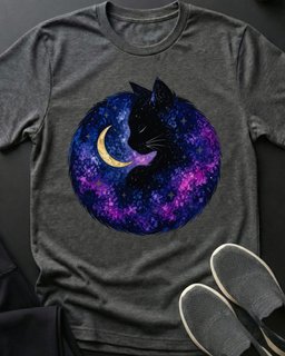 Moon Snuggle Tee Gift For Cat Lover