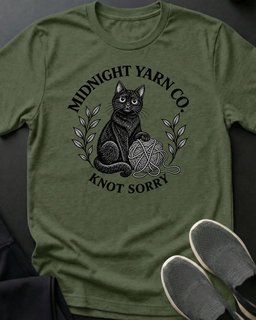 Midnight Yarn Co Tee Gift For Cat Lover