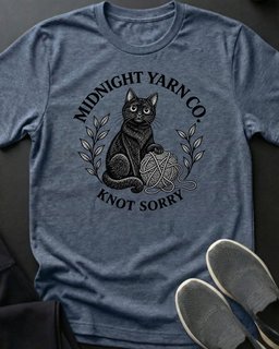 Midnight Yarn Co Tee Gift For Cat Lover