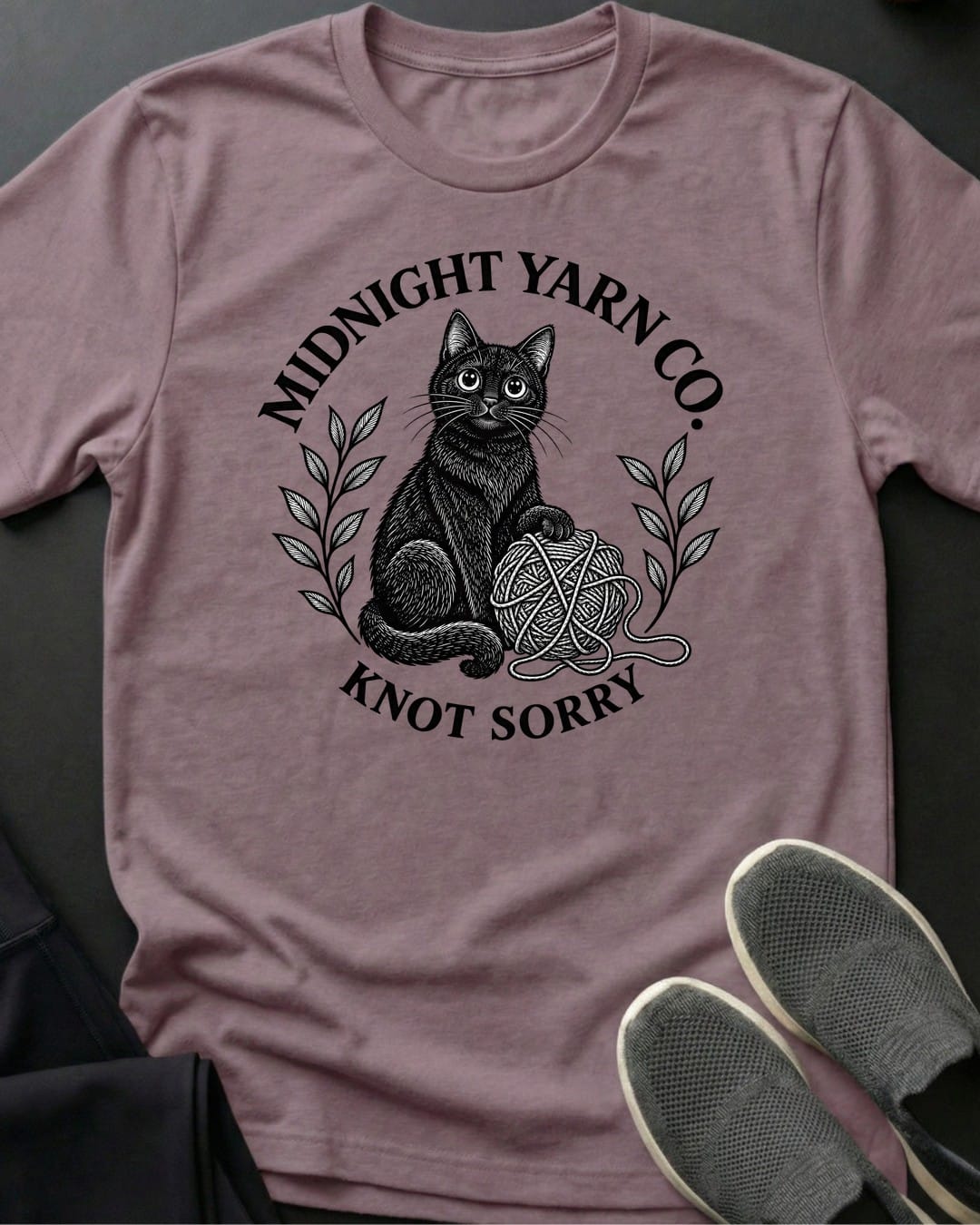 Midnight Yarn Co Tee Gift For Cat Lover