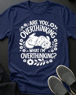 Overthinking Tee Gift For Cat Lover
