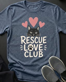 Rescue Love Club Tee Gift For Cat Lover
