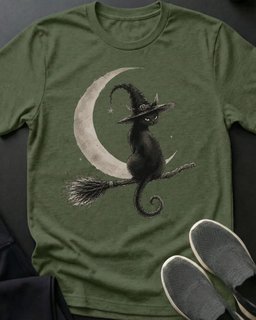 Moonlit Mischief Tee Gift For Cat Lover
