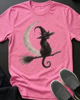 Moonlit Mischief Tee Gift For Cat Lover