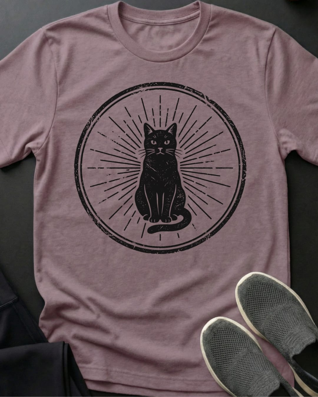 Mystic Black Cat Tee Gift For Cat Lover